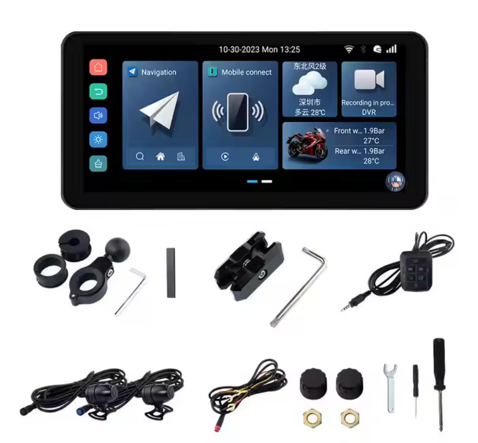 Navegador GPS 6.5 Pulgadas Desmontable Camaras DVR con CarPlay, Sensores y SIM Card